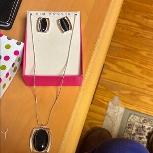 Kim Rogers Black and Silver Jewelry Set